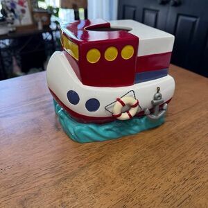 Lori Siebert Boat Tissue Box Cover